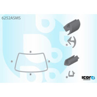 Молдинг лобового скла Opel Omega A 1986-1994 (Icor) резинка переднього скла