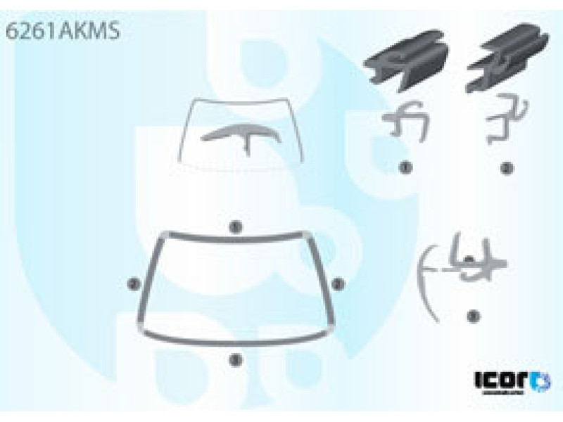 Молдинг лобового скла Opel Omega B 1994-2003 резинка переднього скла