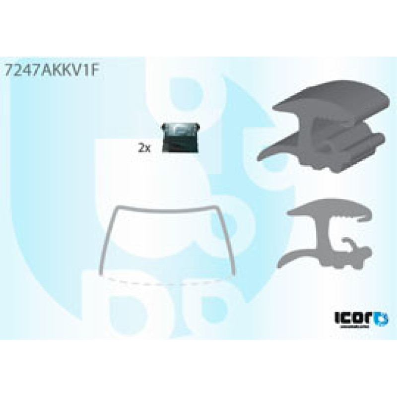 Молдинг лобового скла Renault Master 2, Opel Movano A 1997-2011 (Icor)