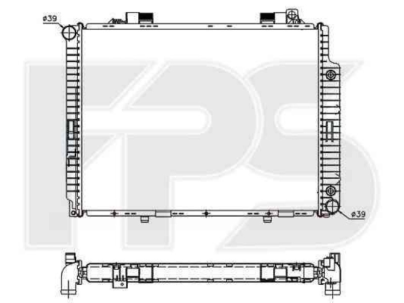 Радіатор охолодження двигуна Mercedes 210 1995-1999 (E-CLASS)