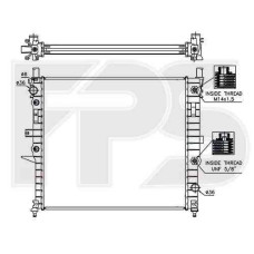 Радіатор охолодження двигуна Mercedes (NRF) FP 46 A243-X