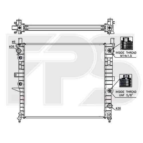 Радіатор охолодження двигуна Mercedes (NRF) FP 46 A243-X