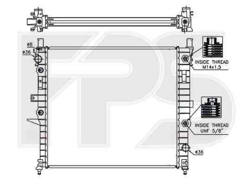 Радіатор охолодження двигуна Mercedes (NRF) FP 46 A243-X