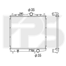 Радіатор охолодження двигуна Mitsubishi Colt 1992-1996 (CA0)