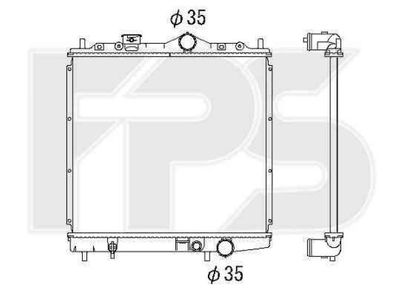 Радіатор охолодження двигуна Mitsubishi Colt 1992-1996 (CA0)