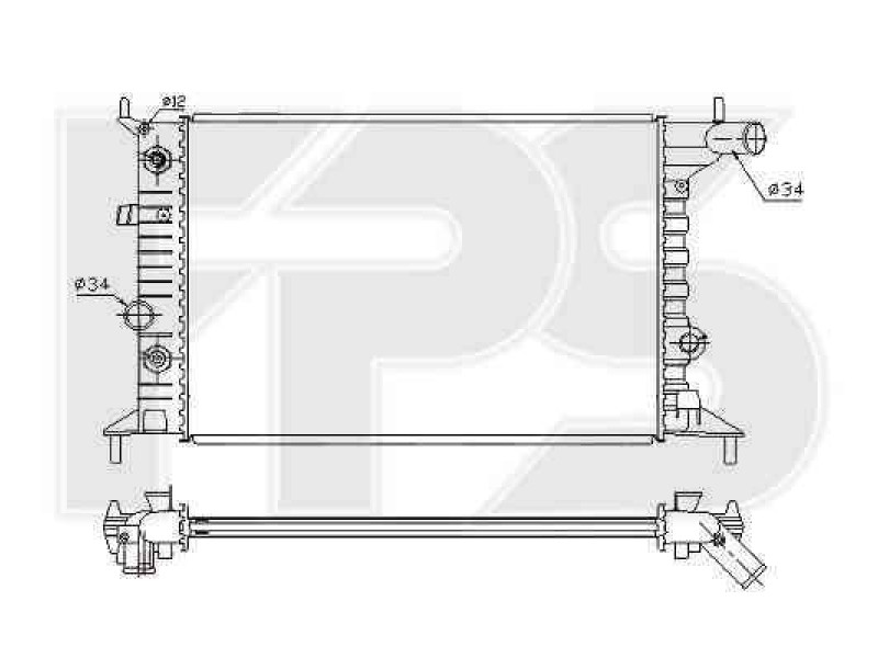Радіатор охолодження двигуна Opel (FPS) FP 52 A281-X