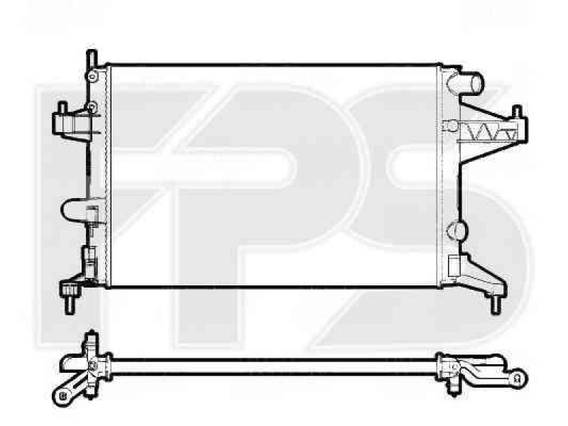 Радіатор охолодження двигуна Opel Corsa C 2001-2003