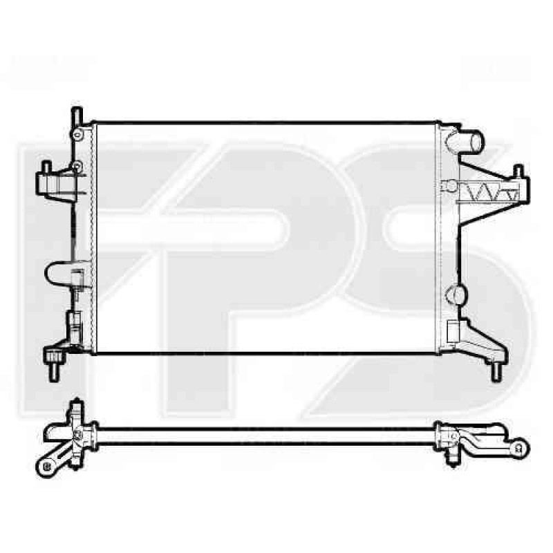 Радіатор охолодження двигуна Opel Corsa C 2001-2003