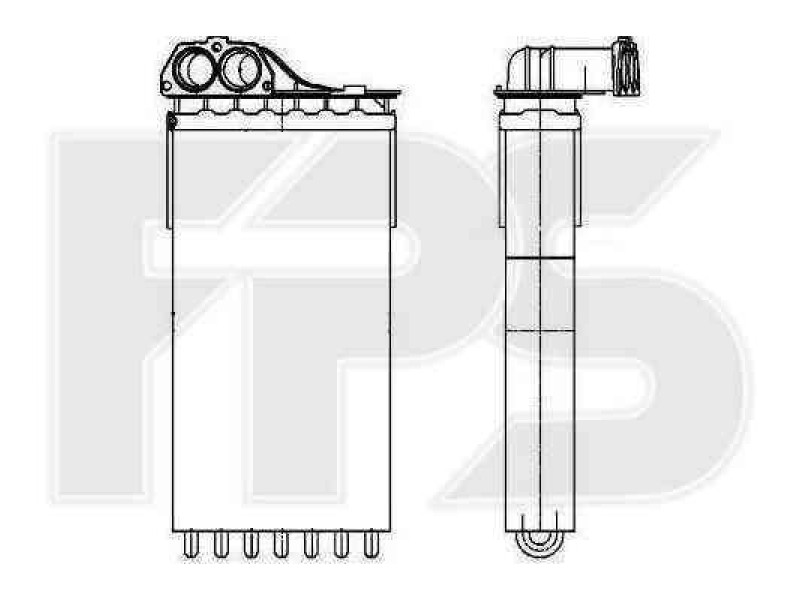 Радіатор пічки Peugeot 307 2001-2005