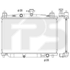 Радіатор охолодження двигуна Mazda 2 DE (07-11) 1.5 МКПП (Koyorad)