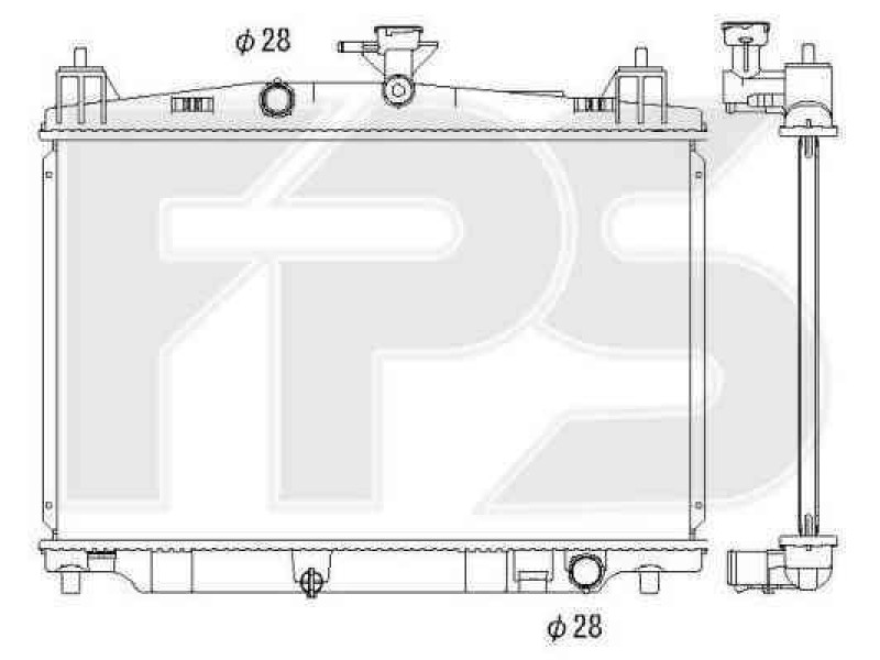 Радіатор охолодження двигуна Mazda 2 DE (07-11) 1.5 МКПП (Koyorad)