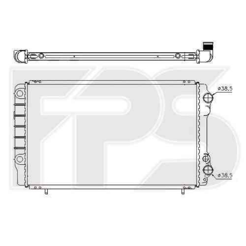 Радіатор охолодження двигуна Renault TRAFIC 1981-2001