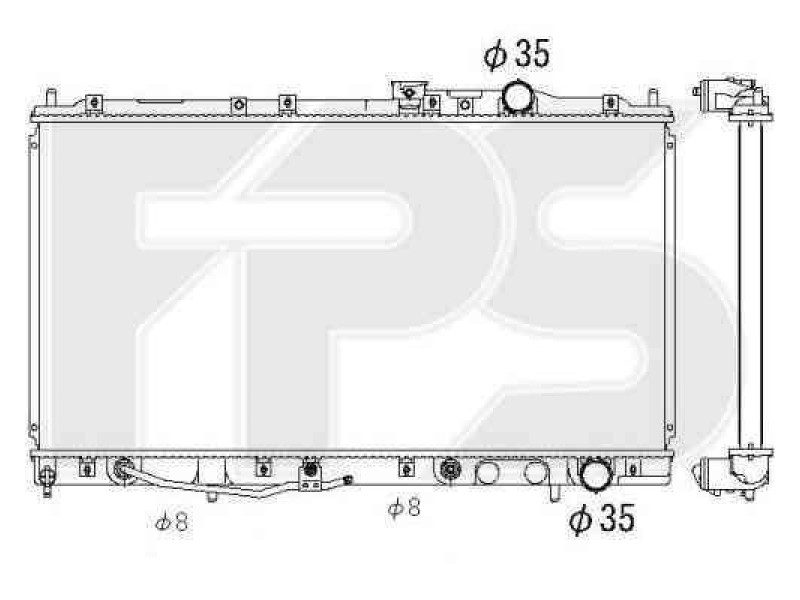 Радіатор охолодження двигуна Mitsubishi Galant 1993-1996 (E5 / E7 / E8)