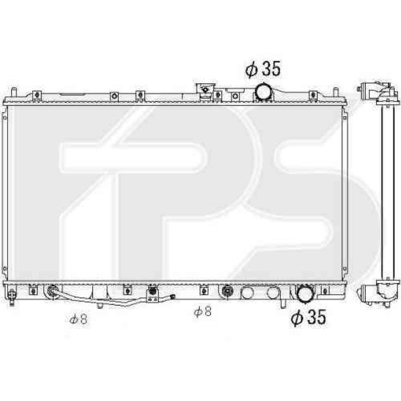 Радіатор охолодження двигуна Mitsubishi Galant 1993-1996 (E5 / E7 / E8)