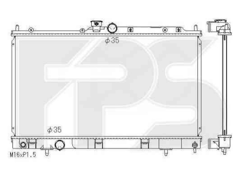 Радіатор охолодження двигуна Mitsubishi Lancer 8 (98-03) 1.6 МКПП (Koyorad)