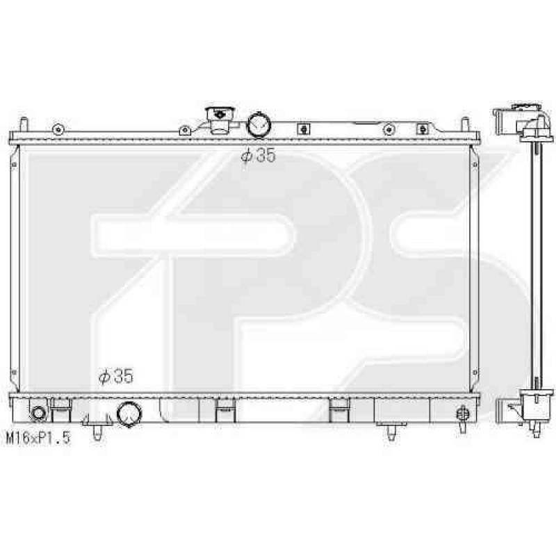 Радіатор охолодження двигуна Mitsubishi Lancer 8 (98-03) 1.6 МКПП (Koyorad)