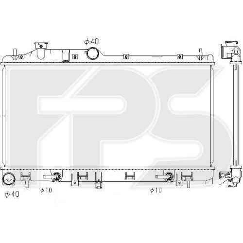 Радіатор охолодження двигуна Subaru Legacy Outback, Forester SH, XV, Impreza 2.0/2.5 АКПП (AVA) 45119AG000