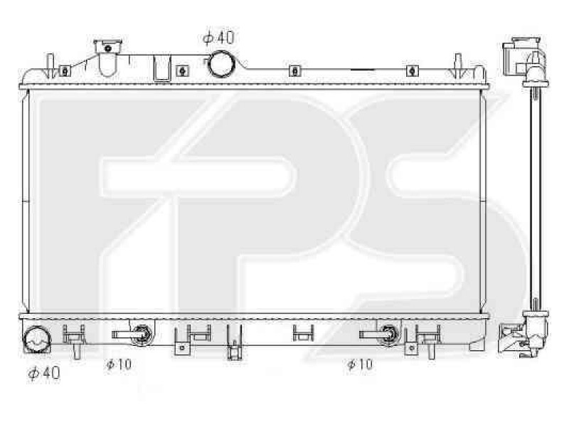Радіатор охолодження двигуна Subaru Legacy Outback, Forester SH, XV, Impreza 2.0/2.5 АКПП (Koyorad) 45119AG000