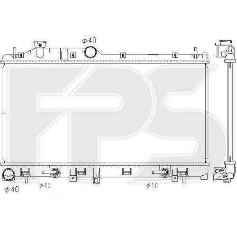 Радіатор охолодження двигуна Subaru Legacy Outback, Forester SH, XV, Impreza 2.0/2.5 АКПП (Koyorad) 45119AG000