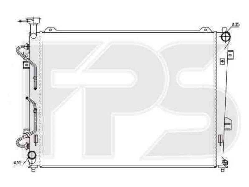 Радіатор охолодження двигуна Kia CARENS 2007-2011