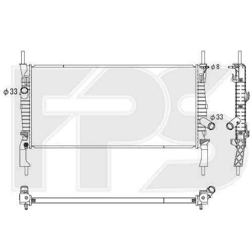 Радіатор охолодження двигуна Ford Transit 2006-