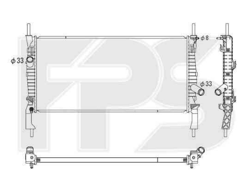Радіатор охолодження двигуна Ford Transit 2006-