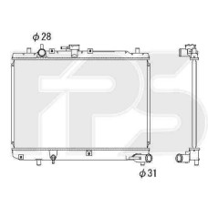 Радіатор охолодження двигуна Mazda (KOYORAD) FP 44 A967-X