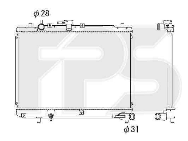Радіатор охолодження двигуна Mazda (KOYORAD) FP 44 A967-X