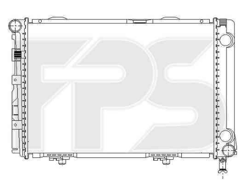 Радіатор охолодження двигуна Mercedes W124 E-Class (84-96) 2.0 D, 2.5 D МКПП, без конд. (NRF)