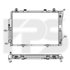 Радіатор охолодження двигуна Mercedes 140 1991-1998 (S-CLASS)
