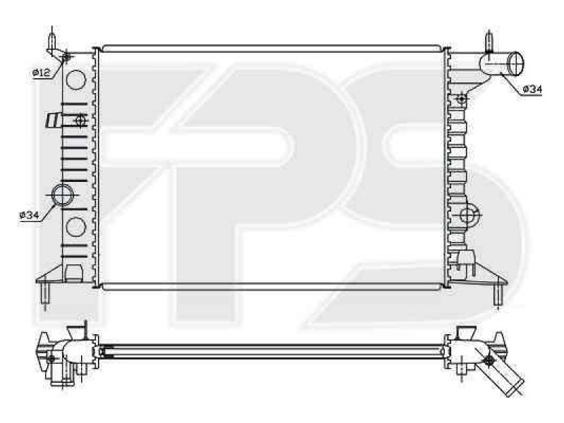 Радіатор охолодження двигуна Opel (BEHR) FP 52 A280-X