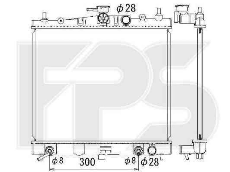 Радіатор охолодження двигуна Nissan Micra K12 03-10 (Nissens)