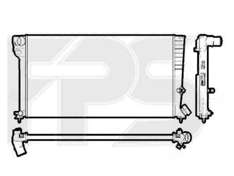 Радіатор охолодження двигуна Citroen Berlingo 1997-2002