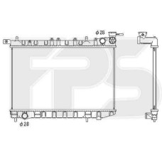 Радіатор охолодження двигуна Nissan SUNNY N14 1991-1996
