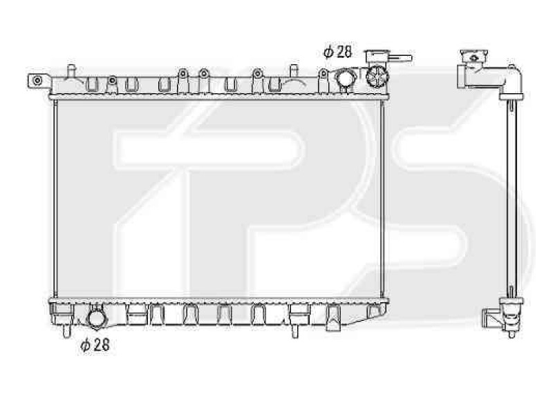 Радіатор охолодження двигуна Nissan SUNNY N14 1991-1996