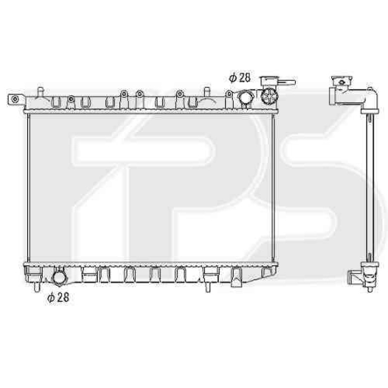 Радіатор охолодження двигуна Nissan SUNNY N14 1991-1996