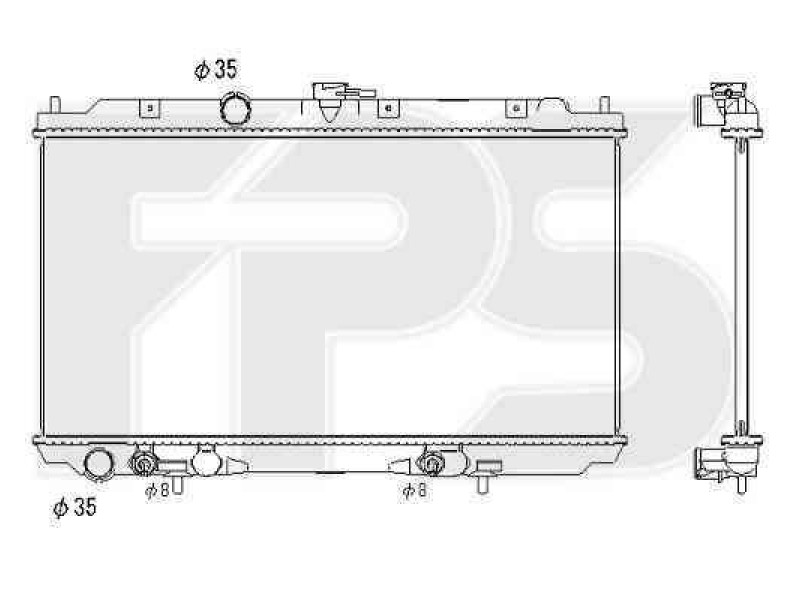 Радіатор охолодження двигуна Nissan Primera 2002-2008 (P12 / W12)