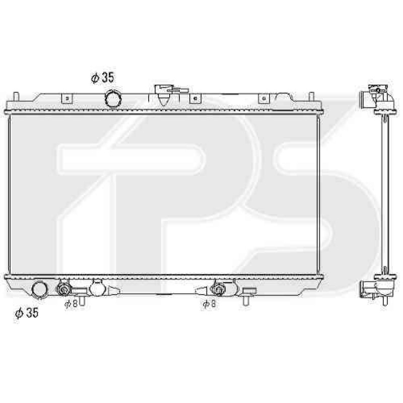 Радіатор охолодження двигуна Nissan Primera 2002-2008 (P12 / W12)