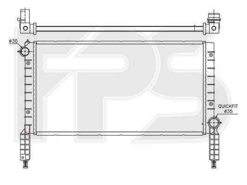Радіатор охолодження двигуна Fiat Doblo 2001-2004
