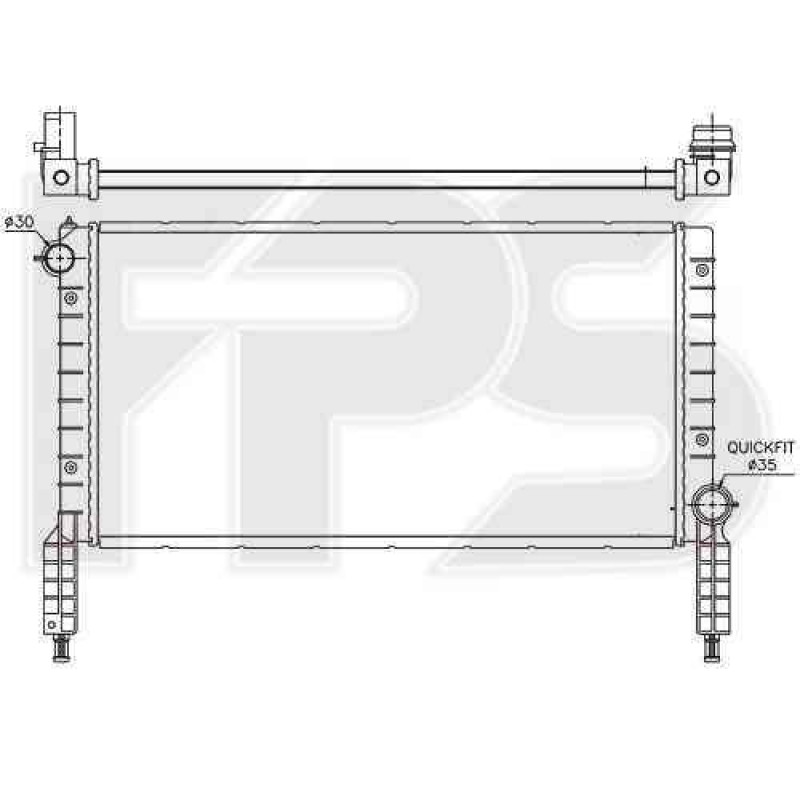 Радіатор охолодження двигуна Fiat Doblo 2001-2004
