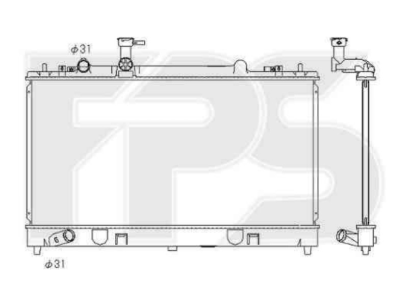 Радіатор охолодження двигуна Mazda (KOYORAD) FP 44 A636-X