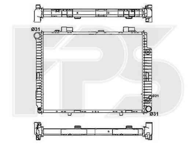 Радіатор охолодження двигуна Mercedes 210 1995-1999 (E-CLASS)