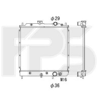 Радіатор охолодження двигуна Mitsubishi Colt 1989-1991 (C50)