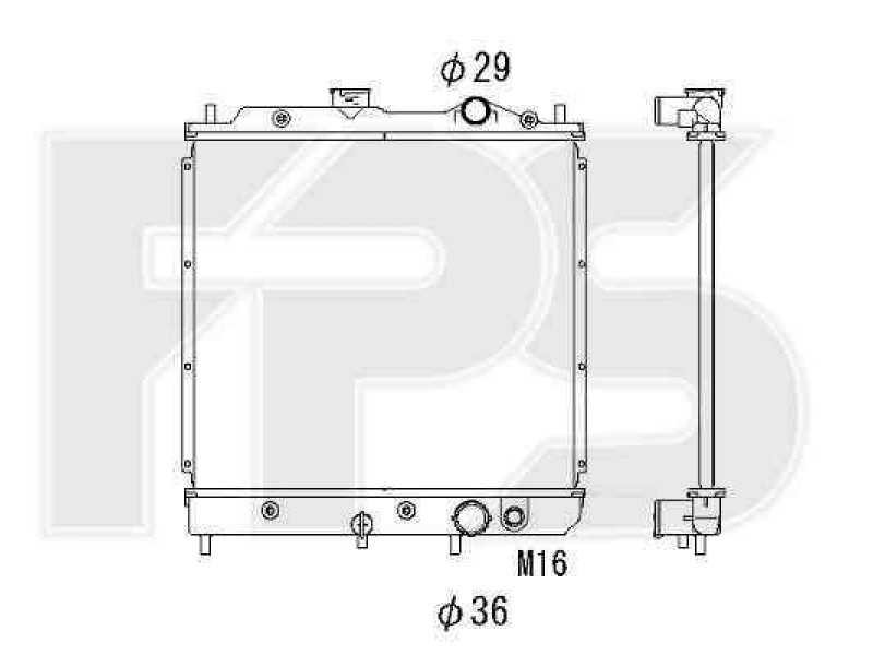 Радіатор охолодження двигуна Mitsubishi Colt 1989-1991 (C50)
