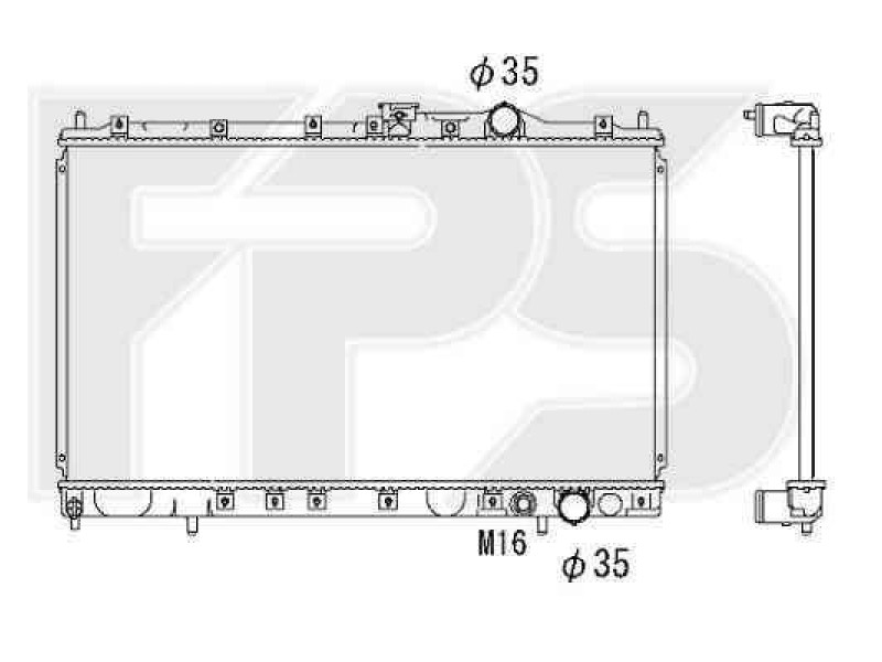 Радіатор охолодження двигуна Mitsubishi Colt 1992-1996 (CA0)