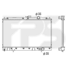 Радіатор охолодження двигуна Mitsubishi Galant 1988-1993 (E30 / 39)