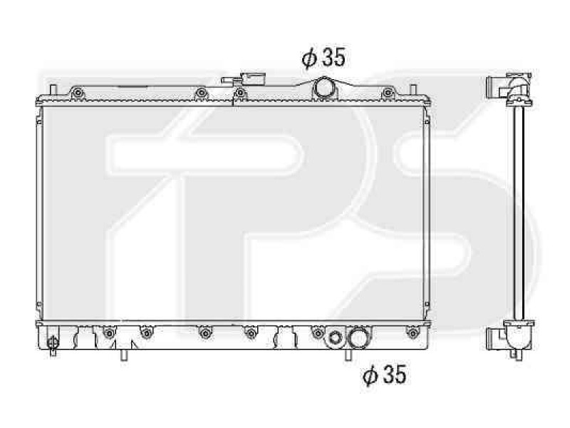 Радіатор охолодження двигуна Mitsubishi Galant 1988-1993 (E30 / 39)