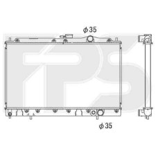 Радіатор охолодження двигуна Mitsubishi (BEHR) FP 48 A1041-X