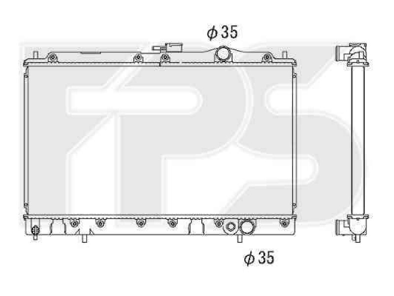Радіатор охолодження двигуна Mitsubishi (BEHR) FP 48 A1041-X