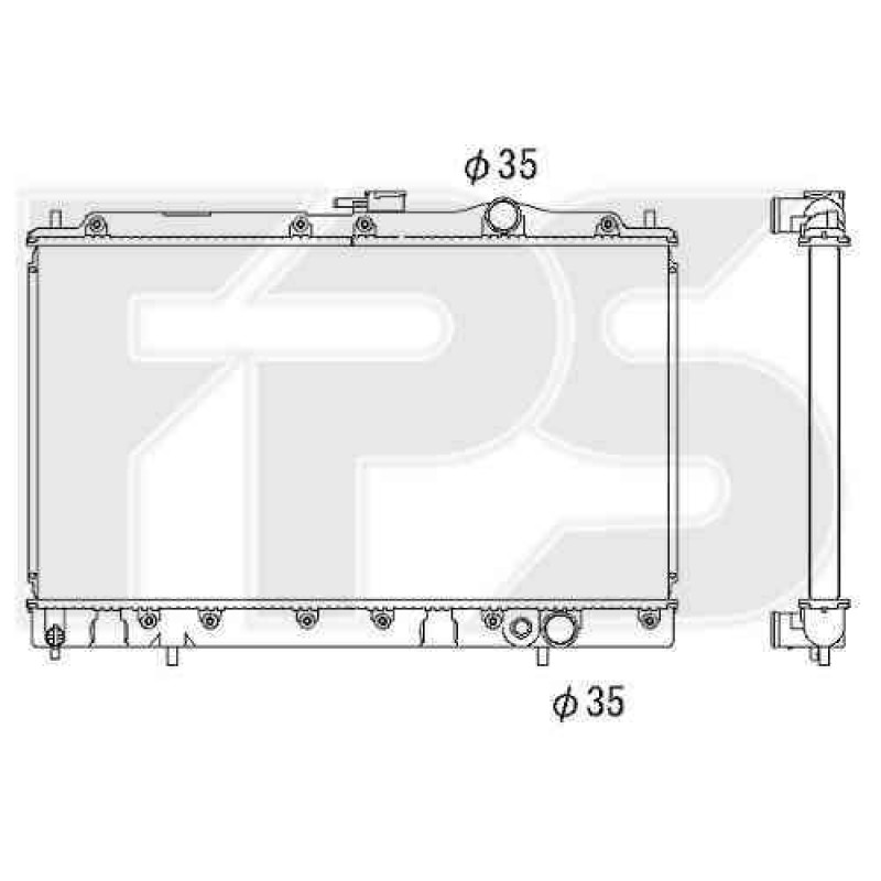 Радіатор охолодження двигуна Mitsubishi (BEHR) FP 48 A1041-X